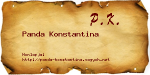 Panda Konstantina névjegykártya